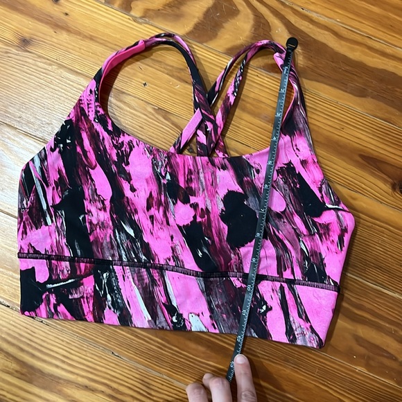 Lululemon Energy Long Line Pink& Black Sports Bra - Picture 5 of 5